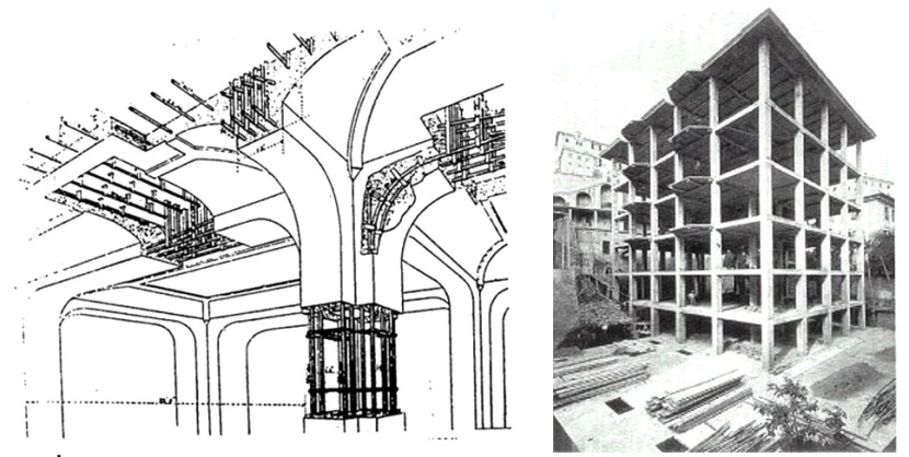 Patentul lui Francois Hennebique pentru structuri in cadre de beton armat.
